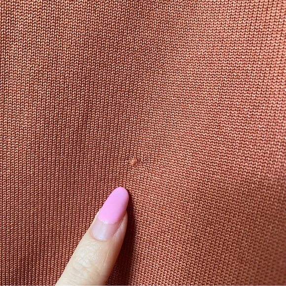 Vintage givenchy 70’s polo collar sweater top copper tan - Picture 8 of 12